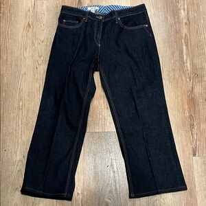 Women’s 5 Pocket Stretch Faconnable Straight Dark Wash Denim Jeans Size 10